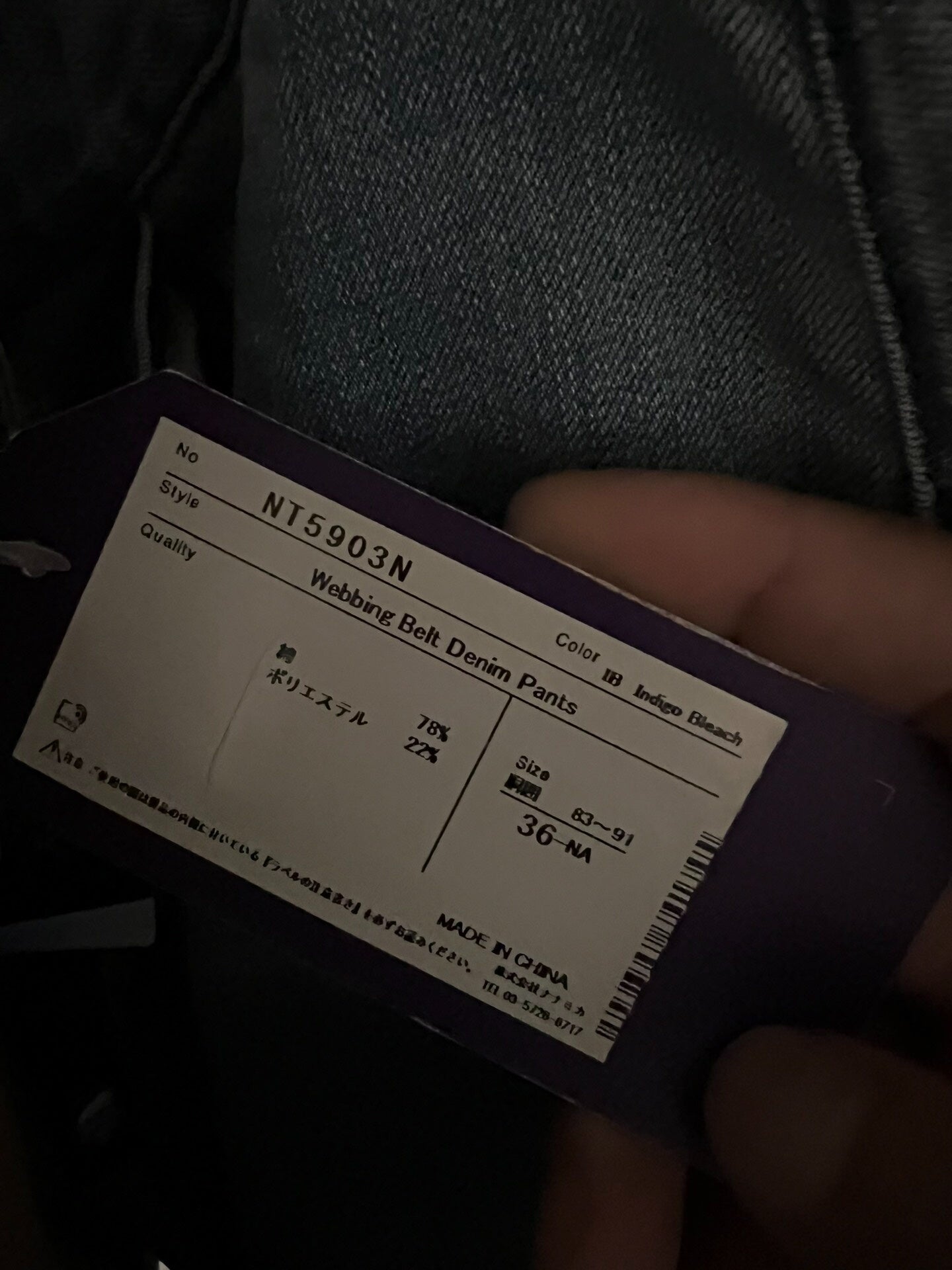 the north face purple label denim pants