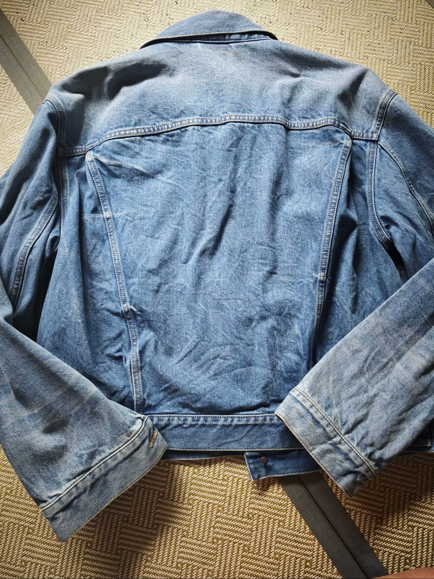 gucci vintage denim jacket with nautical patch