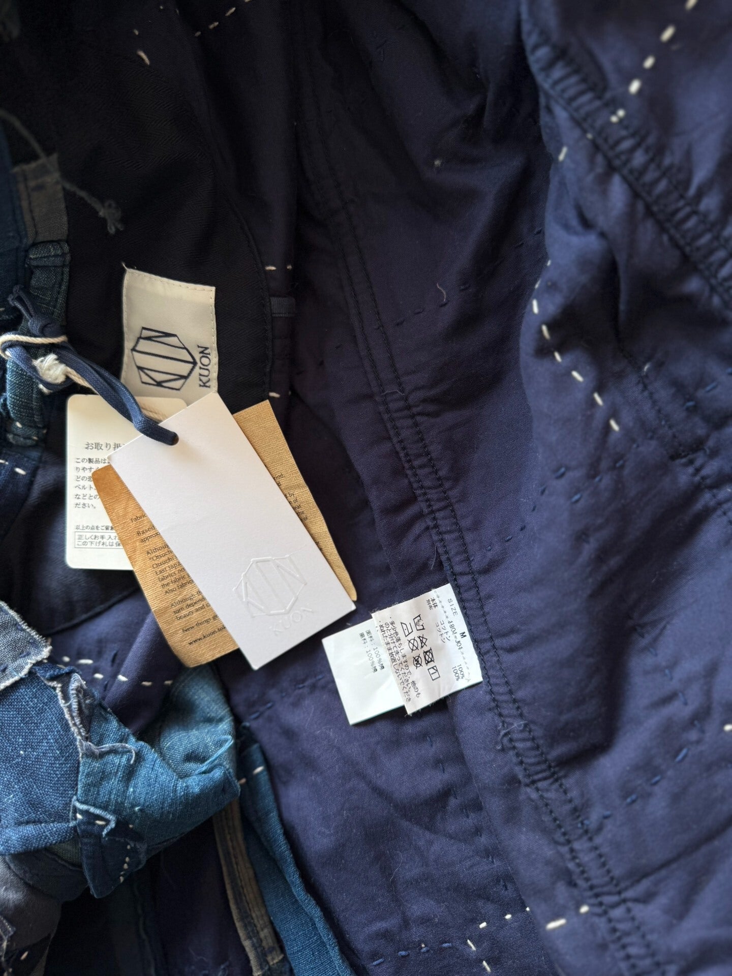 kuon 22AW patchwork jacket in blue