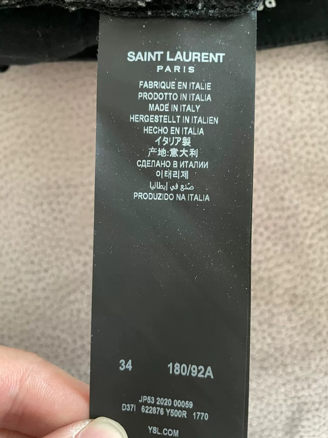 Saint Laurent Slim Black Jeans
