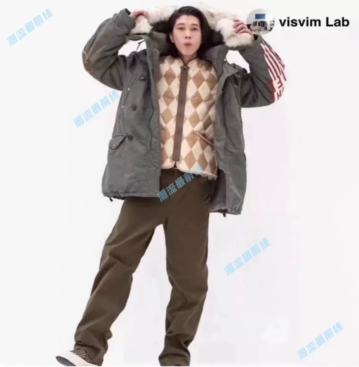 visvim valdez coat with detachable fur hood