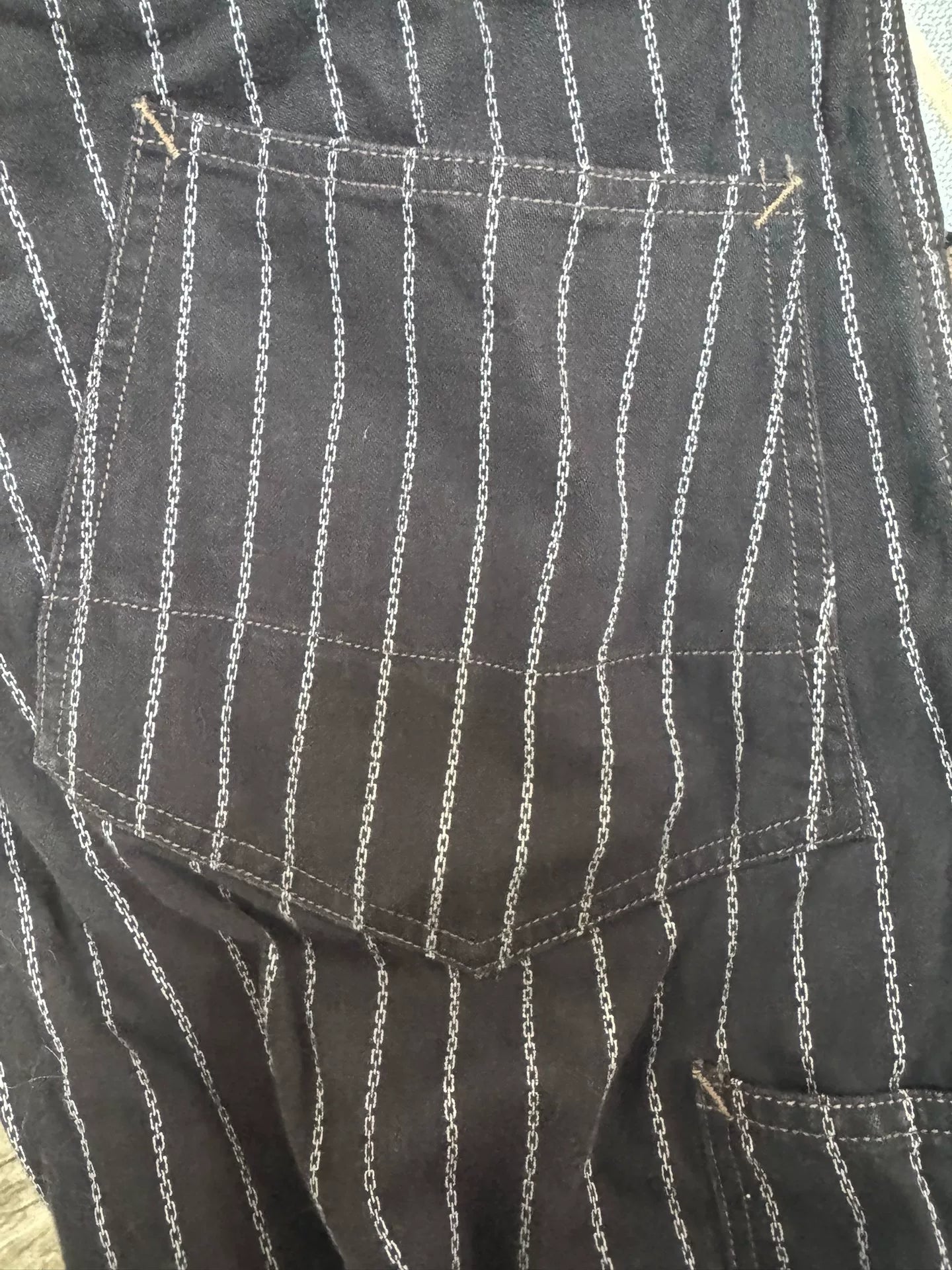 Black Striped Work Pants Size 32