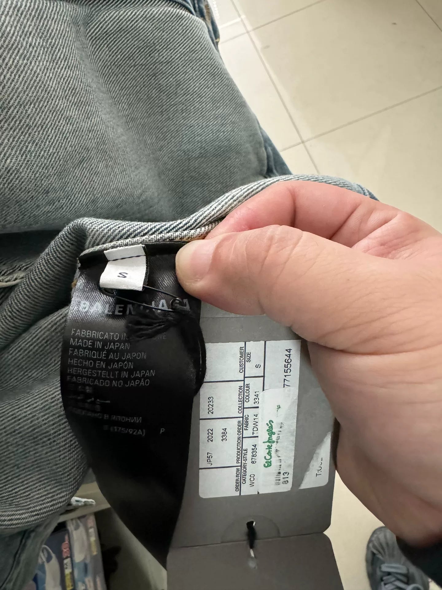 Balenciaga Double B Denim Jacket Size S