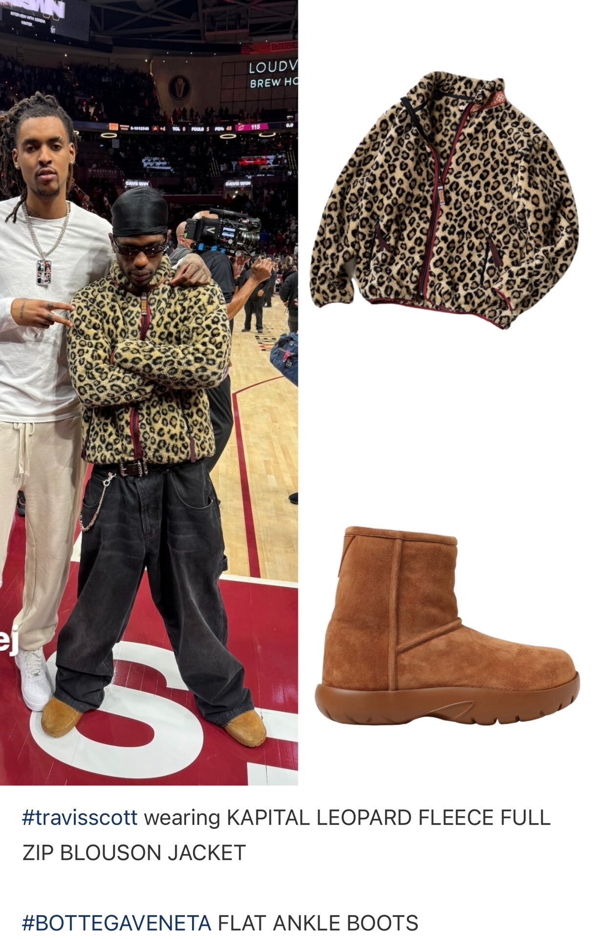 leopard fleece blouson jacket by kapital