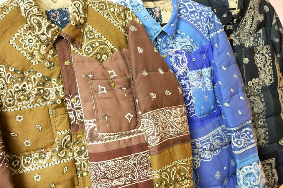 visvim ict bandana kerchief down jacket