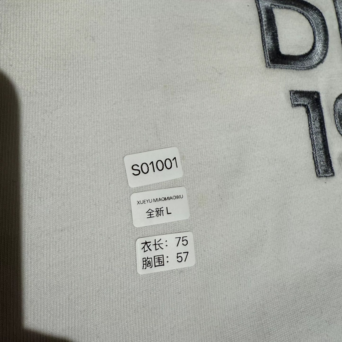 dior short sleeve tee with embroidery