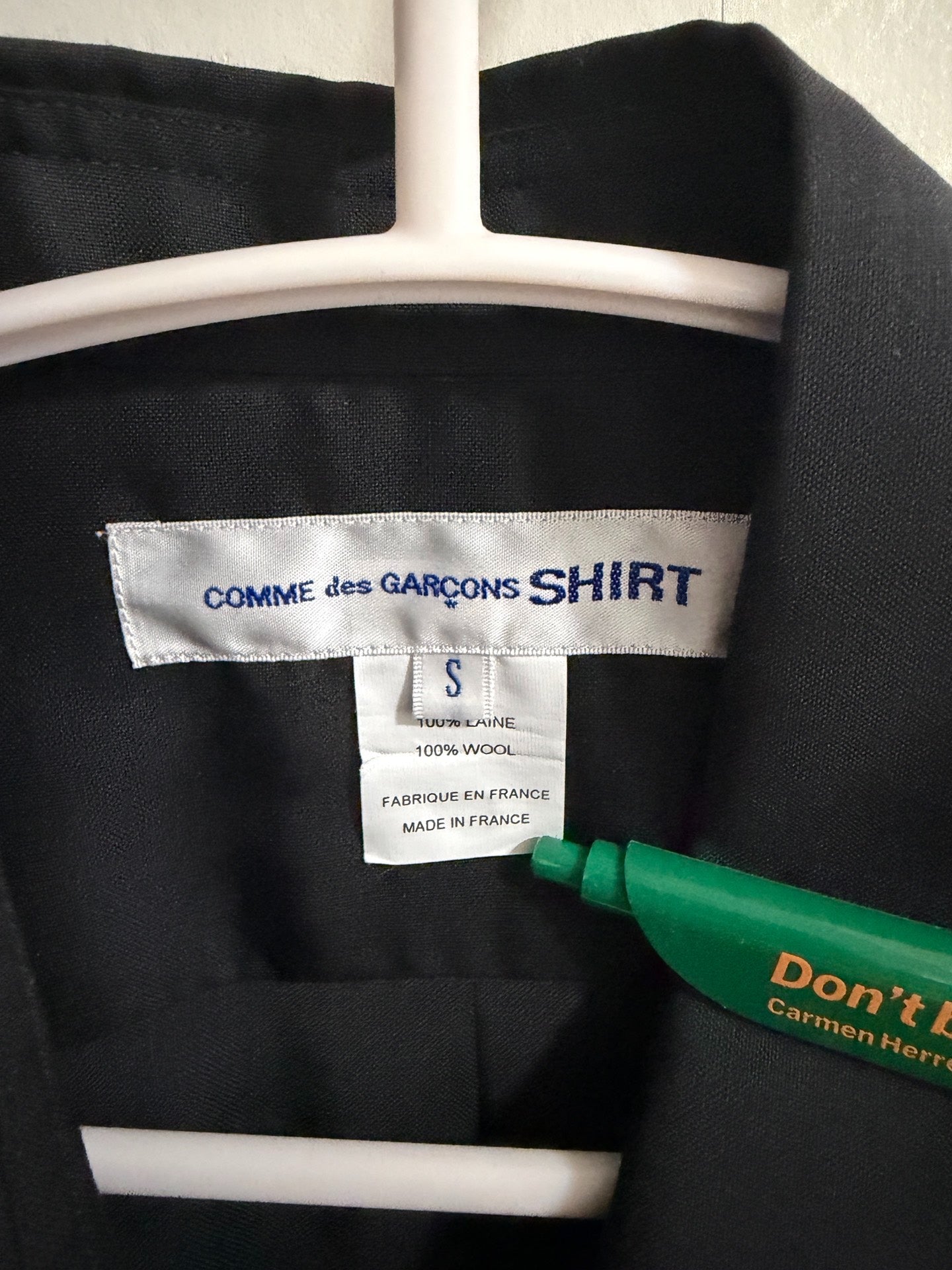 COMME des GARÇONS Black Long-Sleeve Shirt S