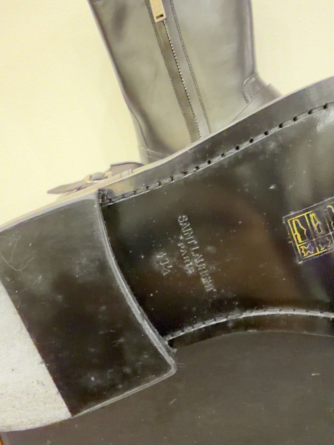 Saint Laurent Black Mid-Calf Boots