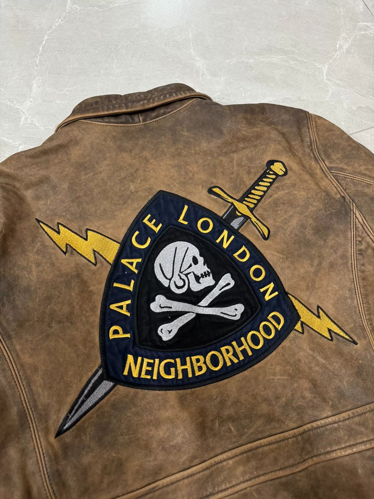 PALACE x NEIGHBORHOOD Leather Jacket