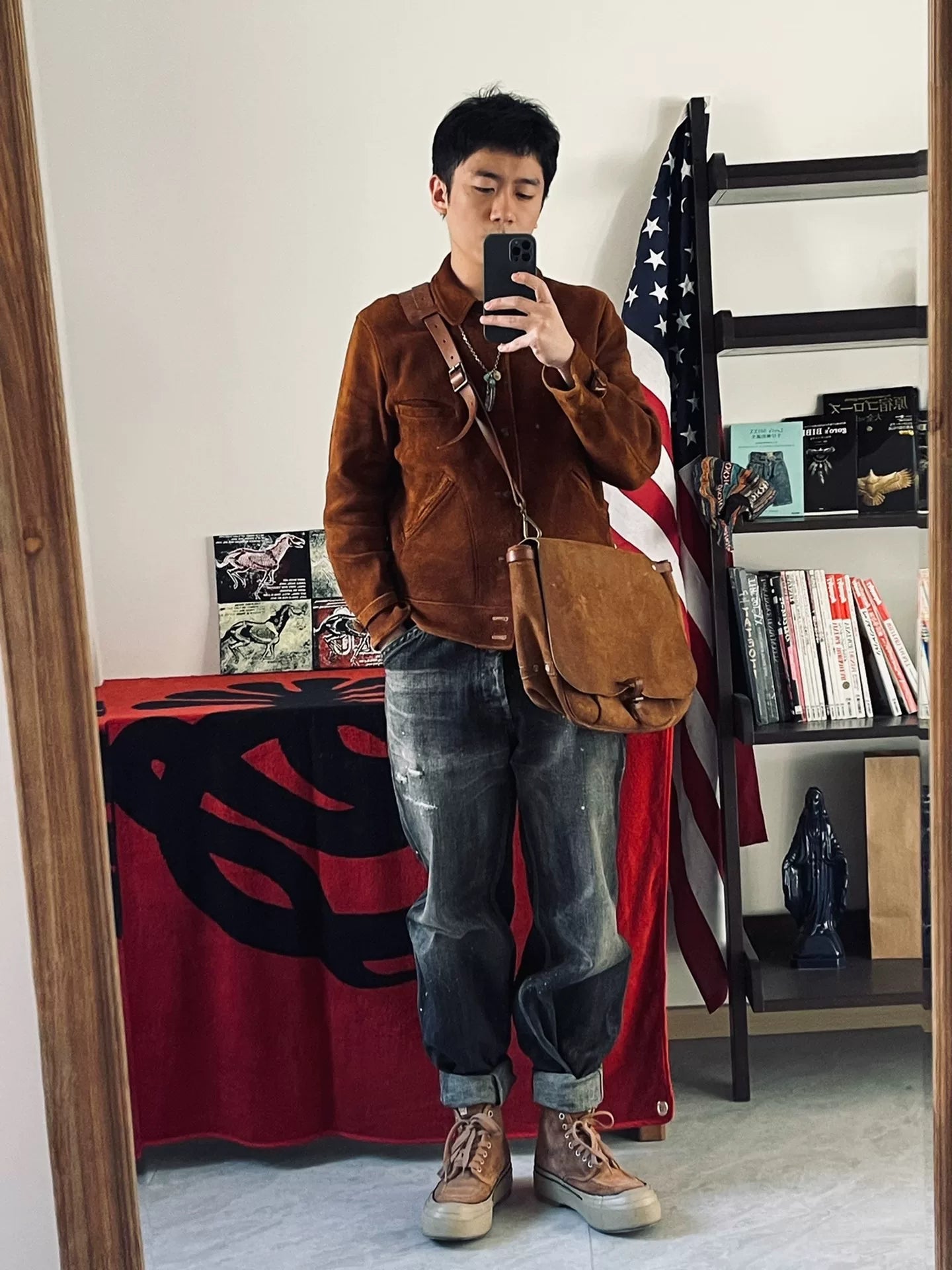 Tenderloin Brown Suede Jacket Size L