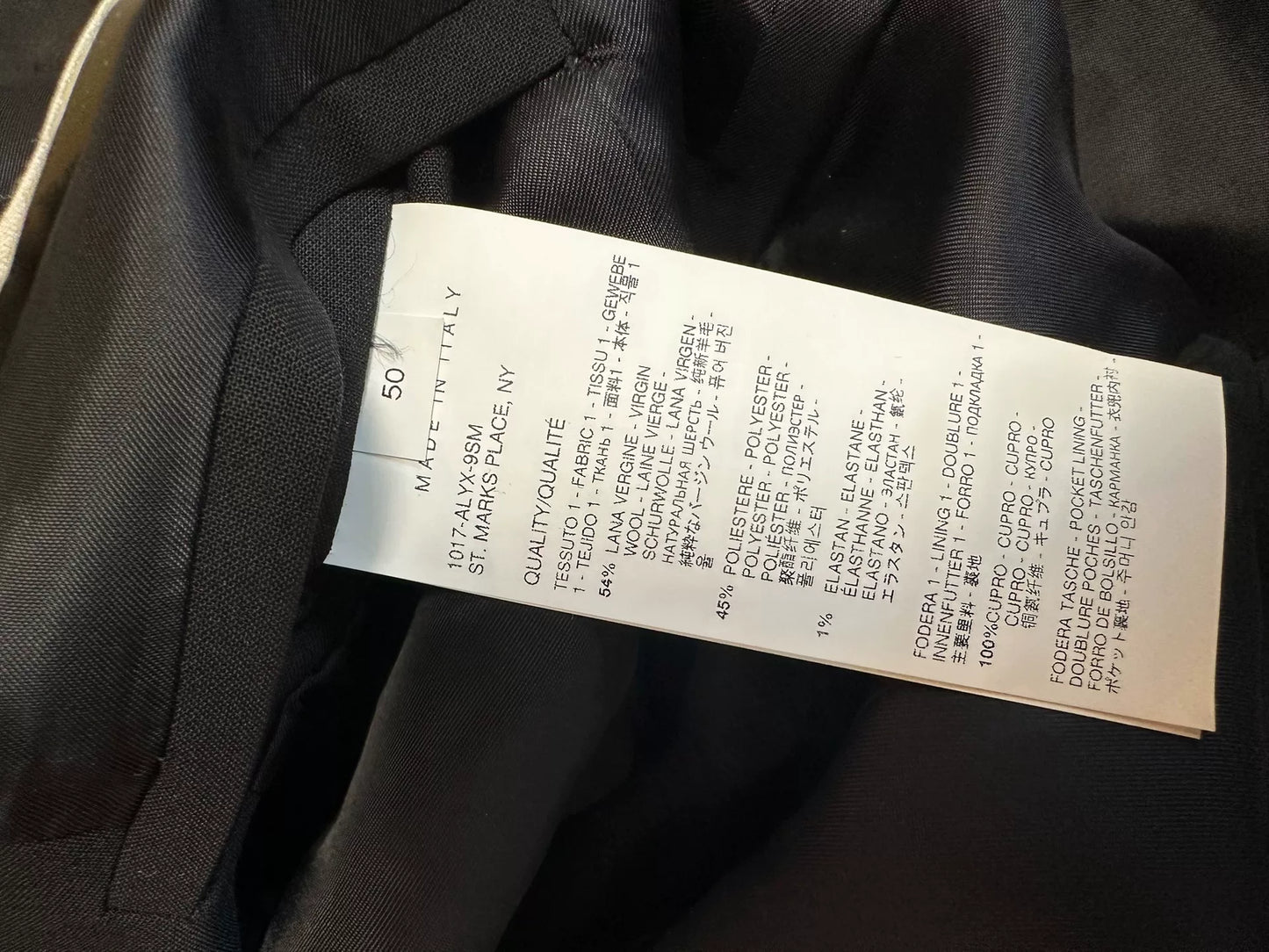 1017 ALYX 9SM Black Suit Jacket