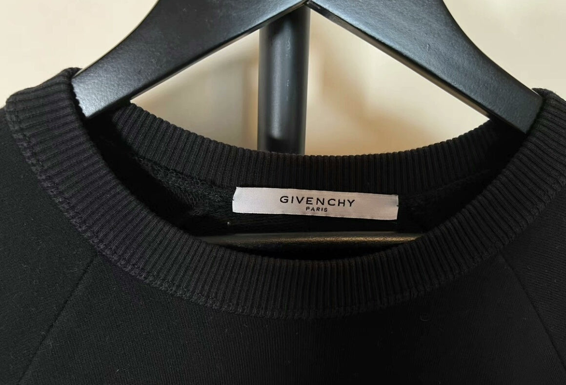 Givenchy Black Distressed Logo Sweatshirt