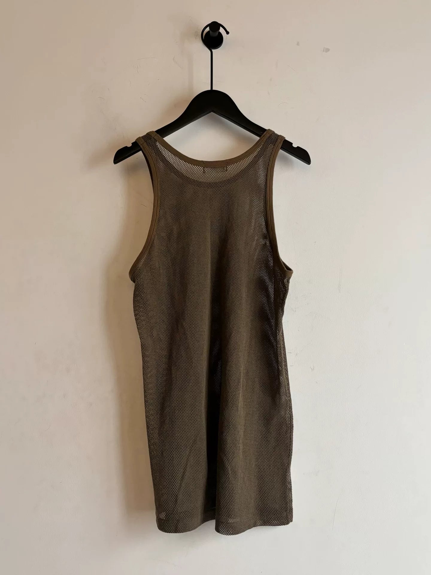 helmut lang cotton tank top in brown