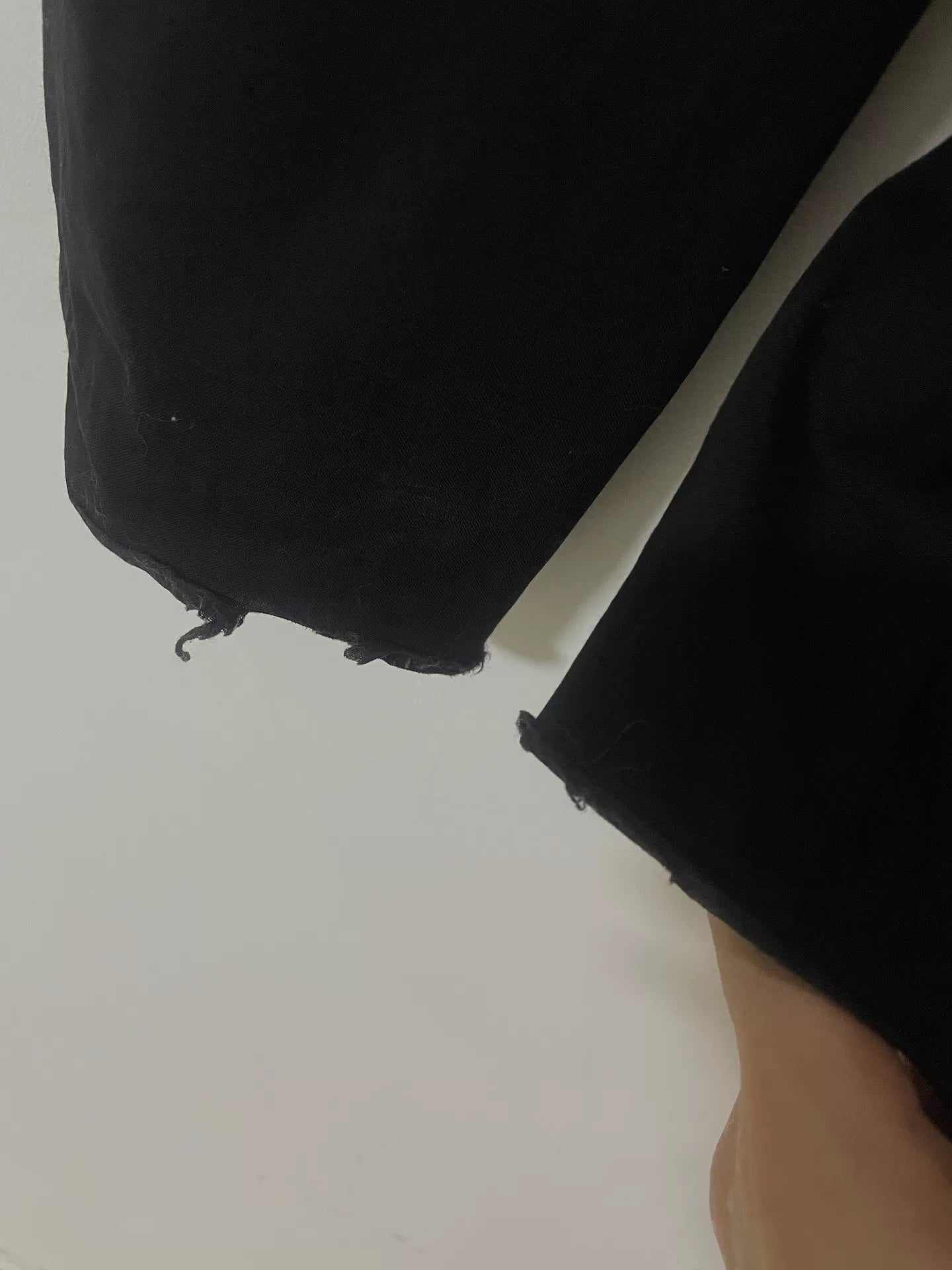 black wool straight-leg trousers size 48