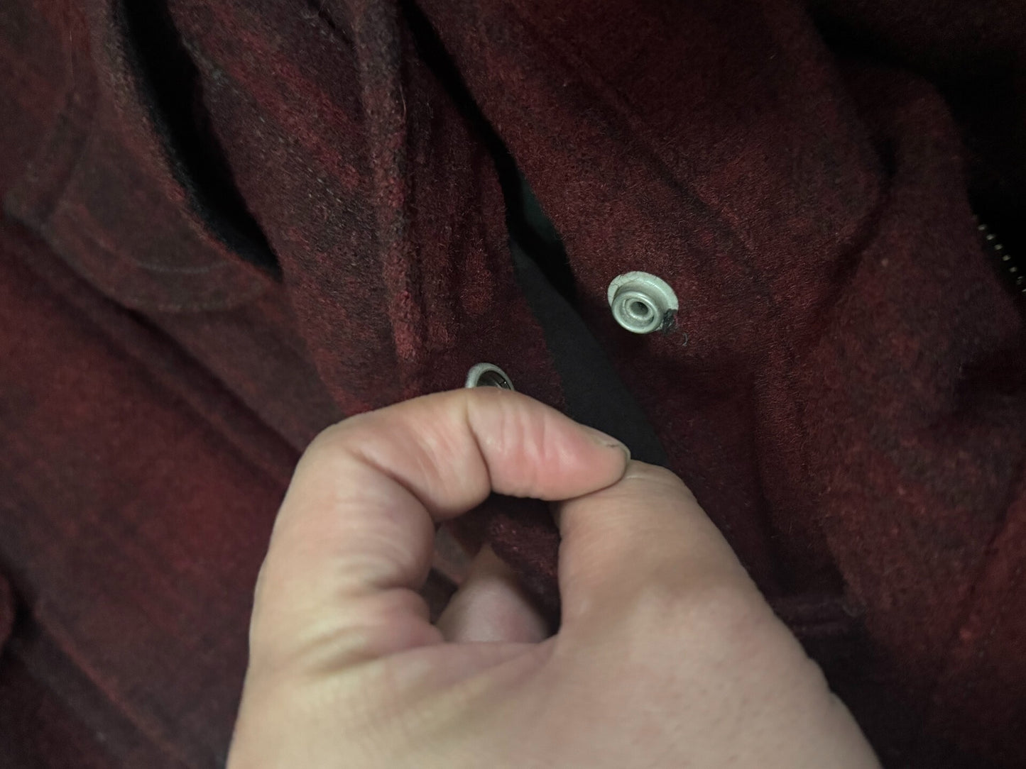 Heavy Wool Hunting Jacket in Burgundy