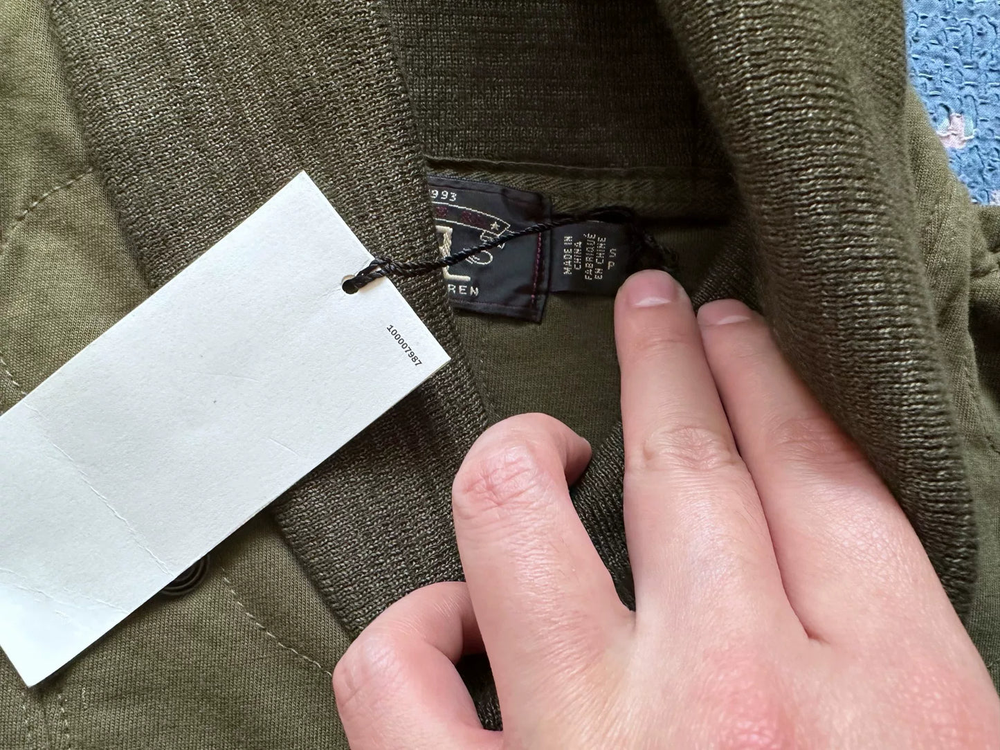 rrl green mock neck knitted sweatshirt