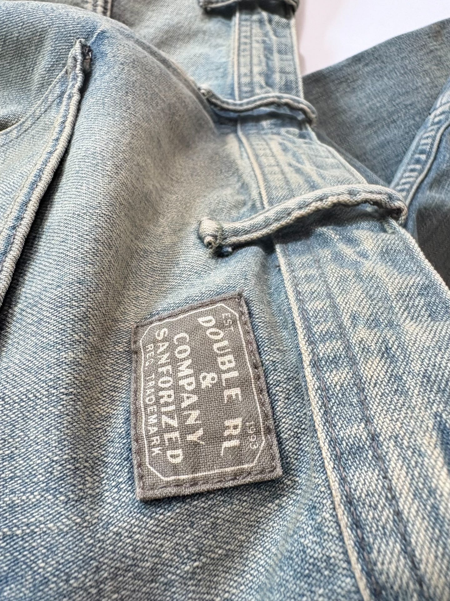 RRL Double RL Vintage Oiled Distressed Jeans
