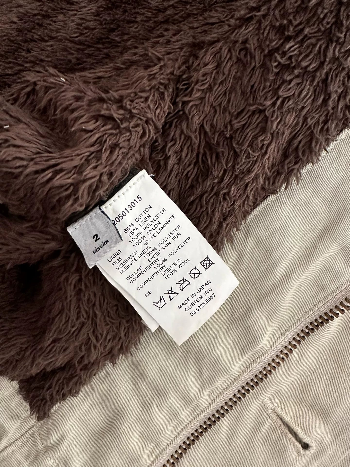 visvim deckhand jacket with sheep wool collar