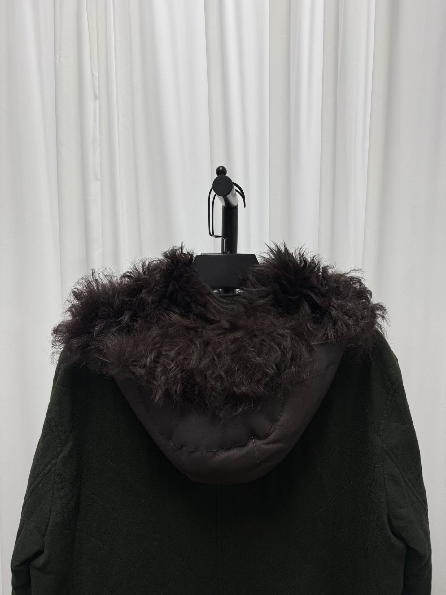 luxurious shearling hood accessory