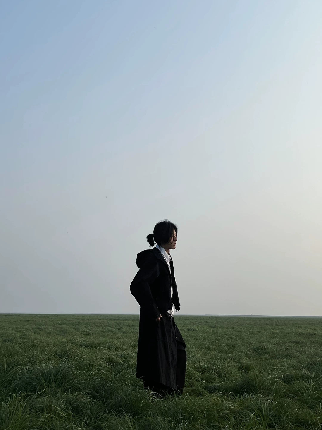 drapes trench coat with hoodie by dries van noten