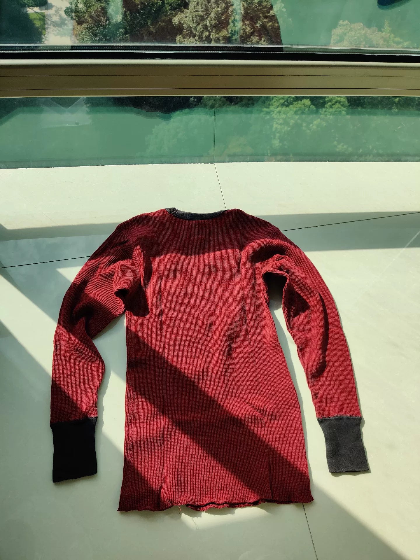 bootleggers waffle skull long sleeve top