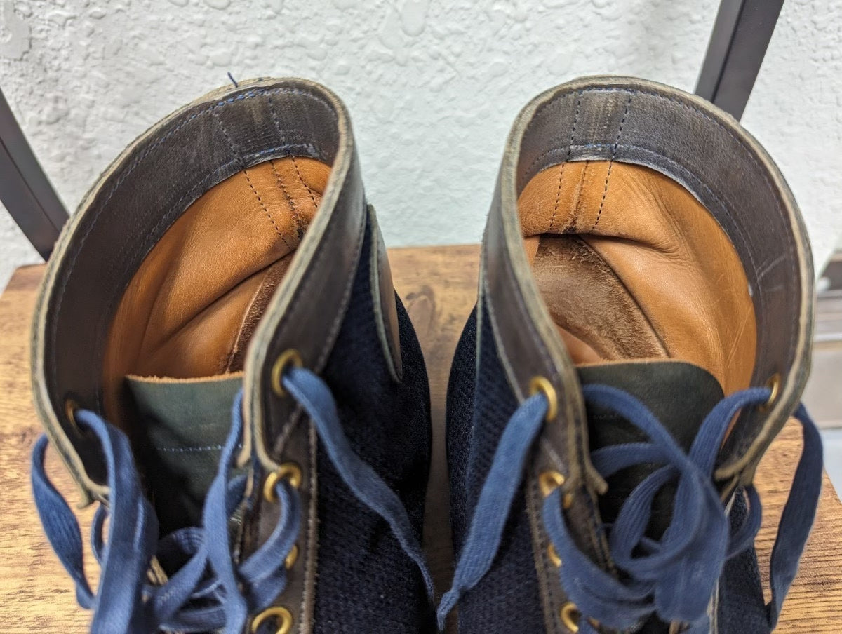 CLINCH x NITEKLUB Indigo Sashiko Boxing Boots
