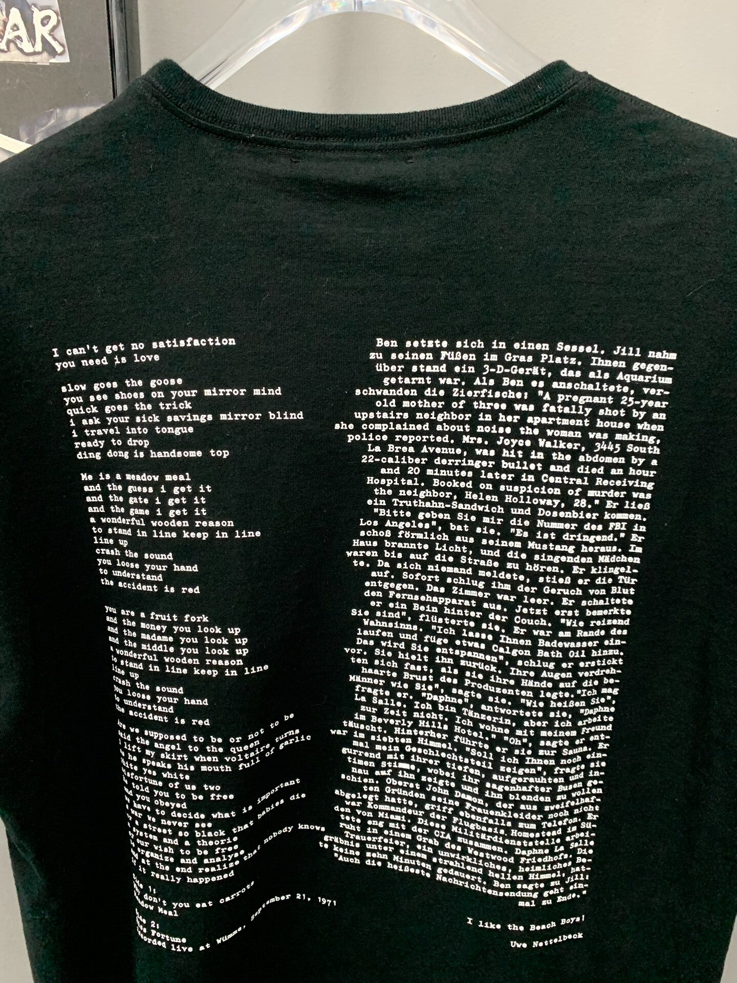 Undercover Black Short Sleeve Tee with Design