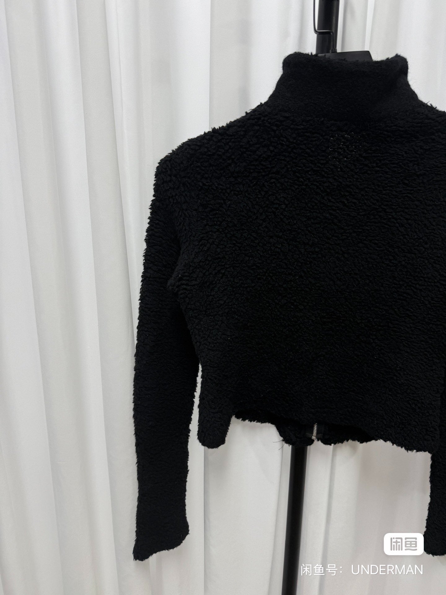 Yohji Yamamoto Y's Black Cropped Zip Jacket