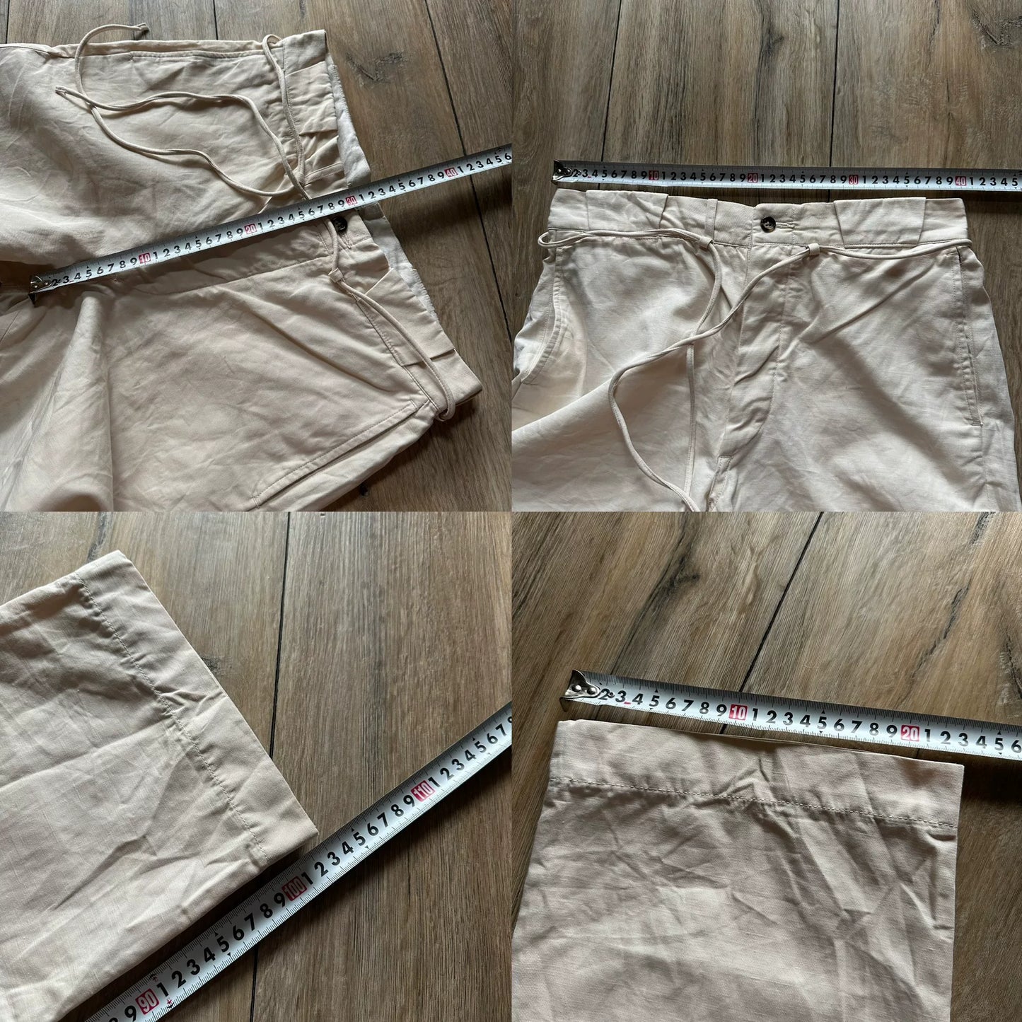 OLD JOE Cotton Linen Beige Pants