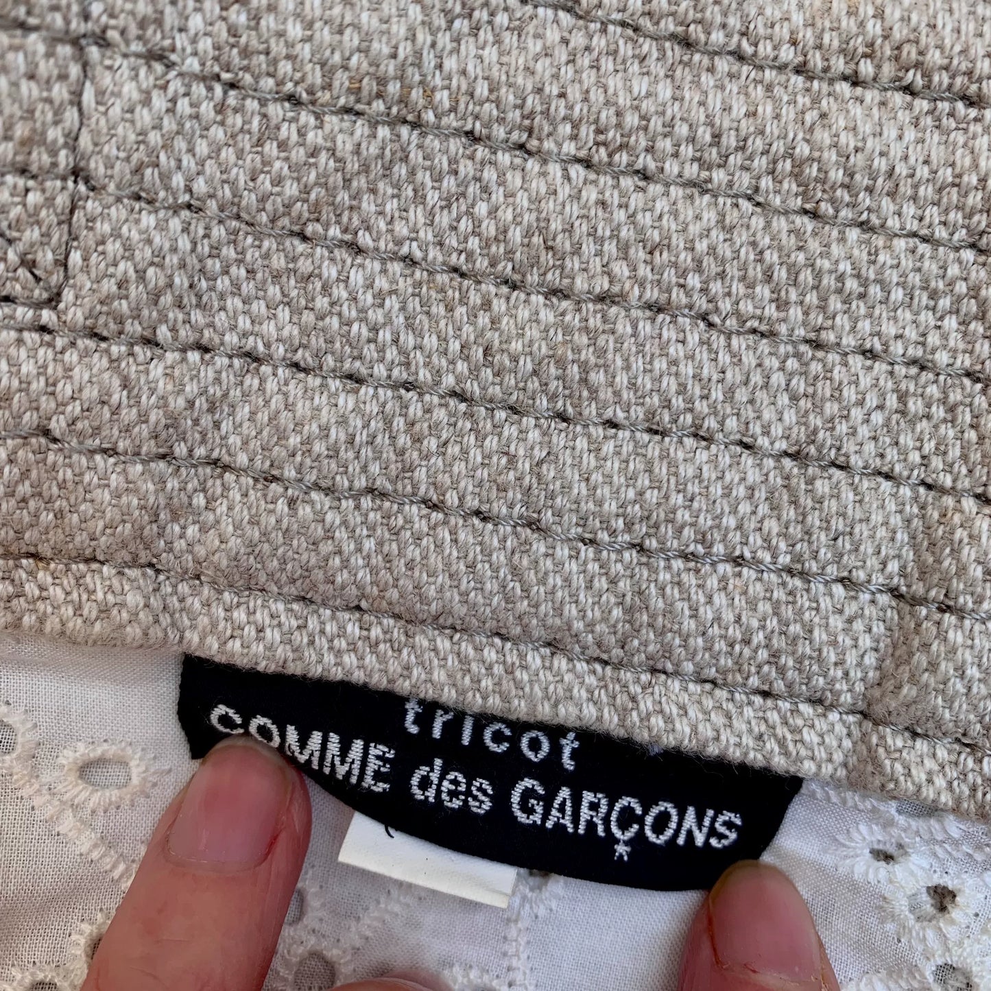 Comme des Garcons 05s Tricot Oversized Linen Tote