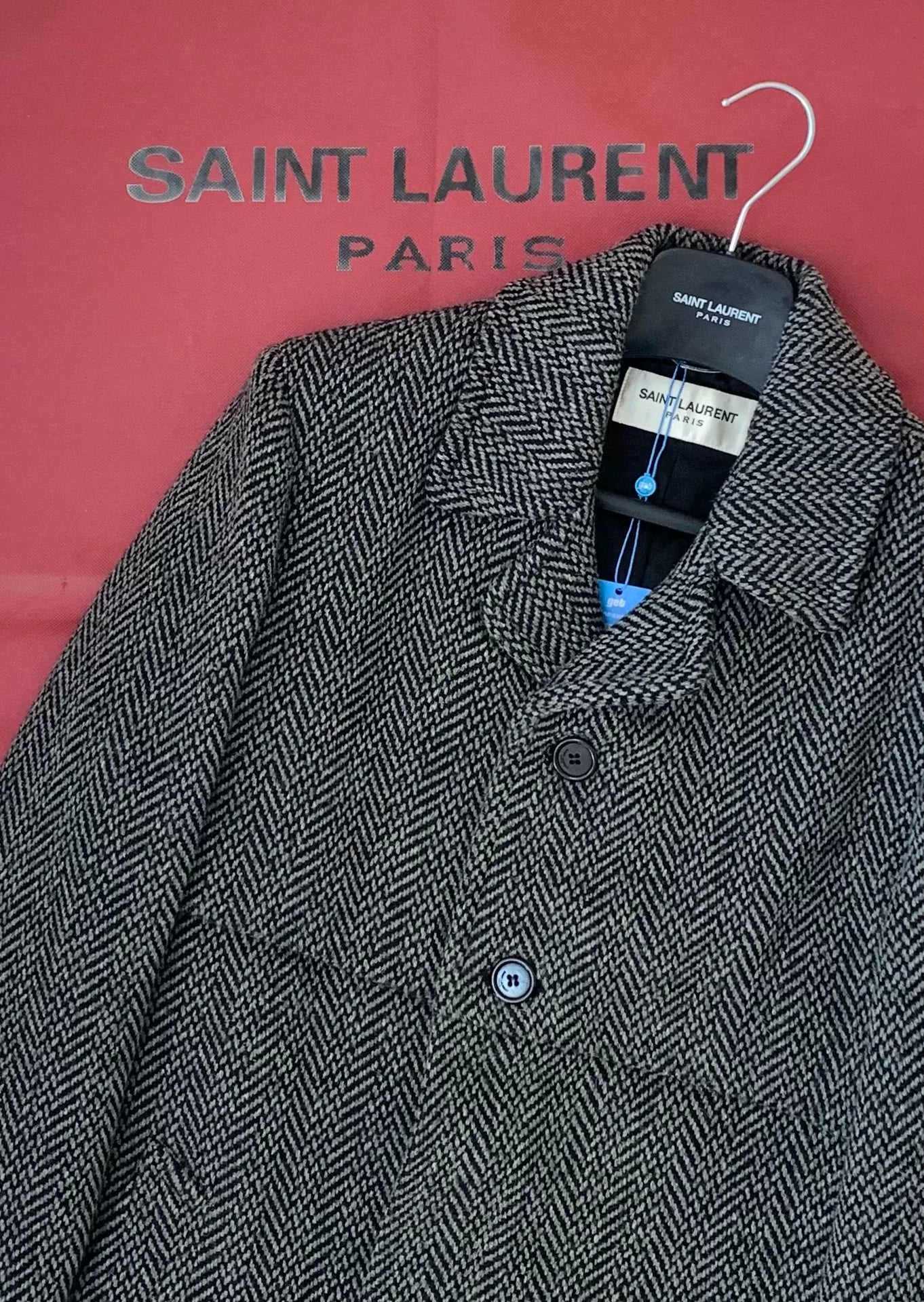 Saint Laurent 17FW Herringbone Coat