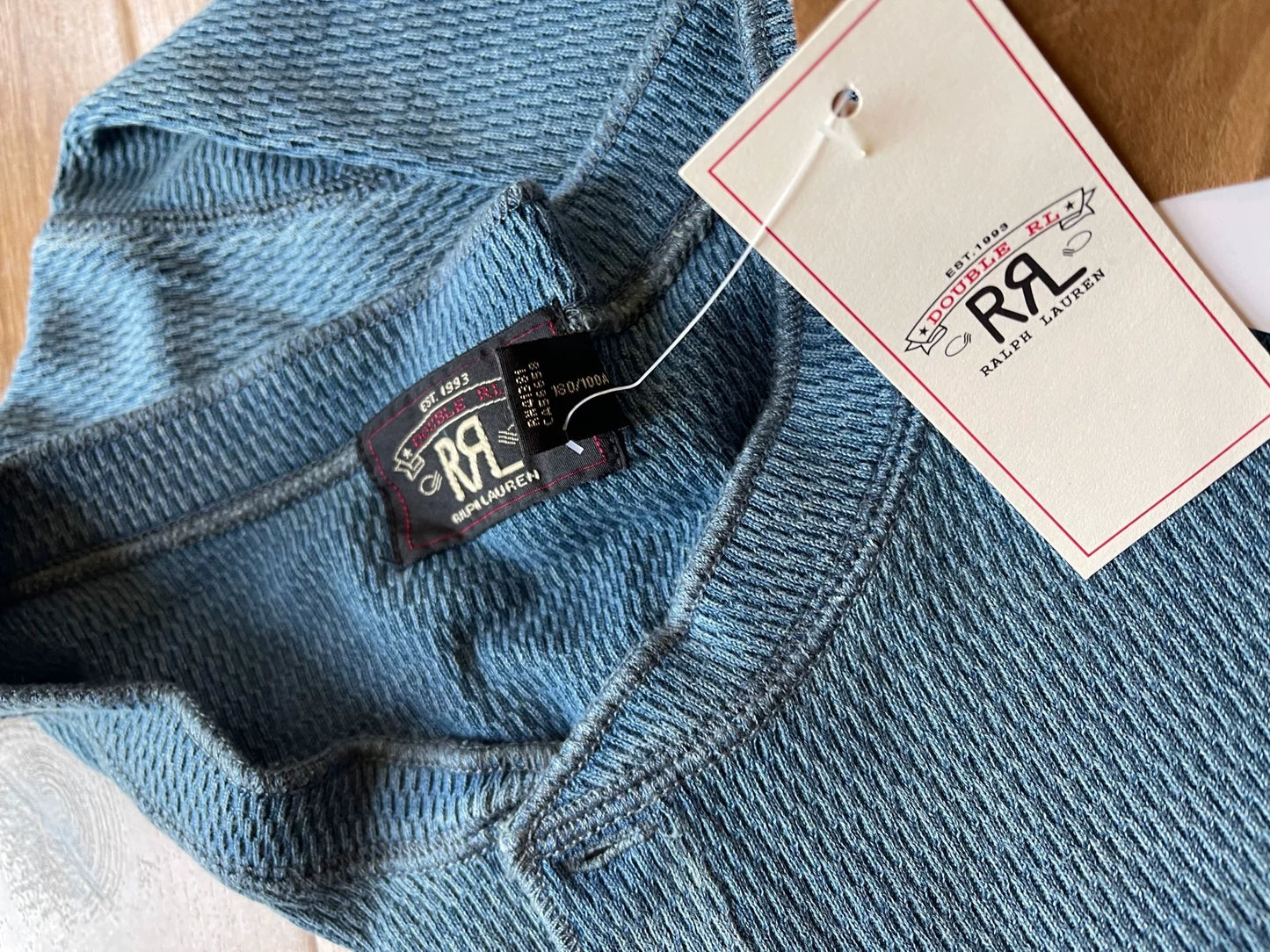 RRL Indigo Jersey Henry T-Shirt
