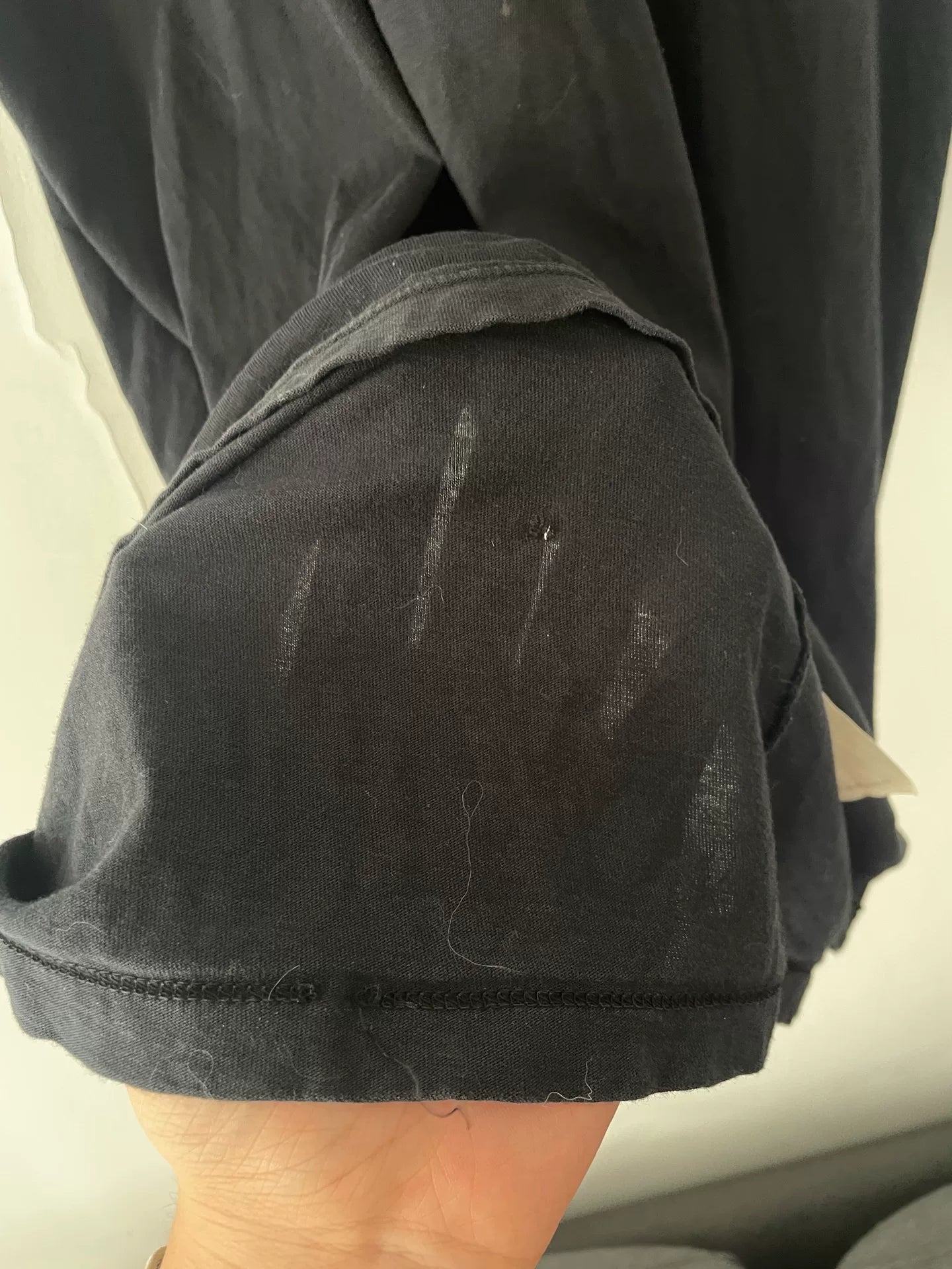 black oversized short sleeve dress