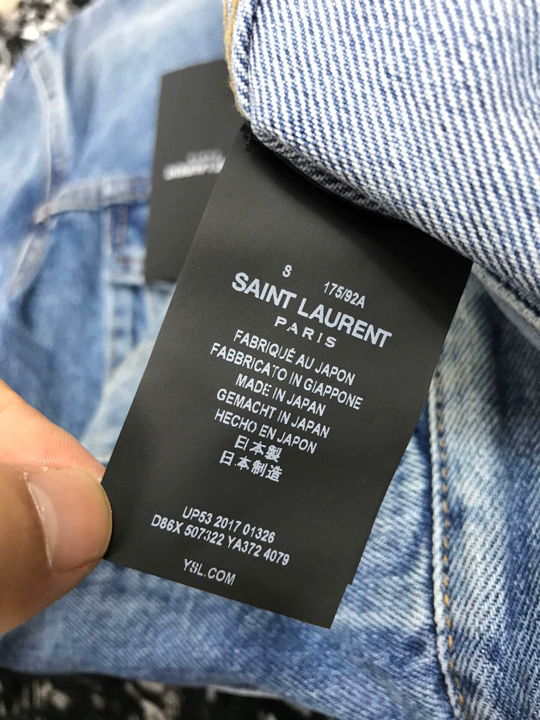 Saint Laurent Men's Japanese Badge Denim Jacket