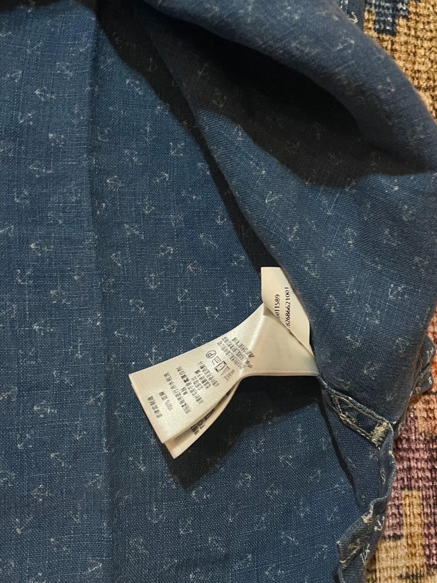 RRL Old Style Anchor Indigo Shirt T-shirt S