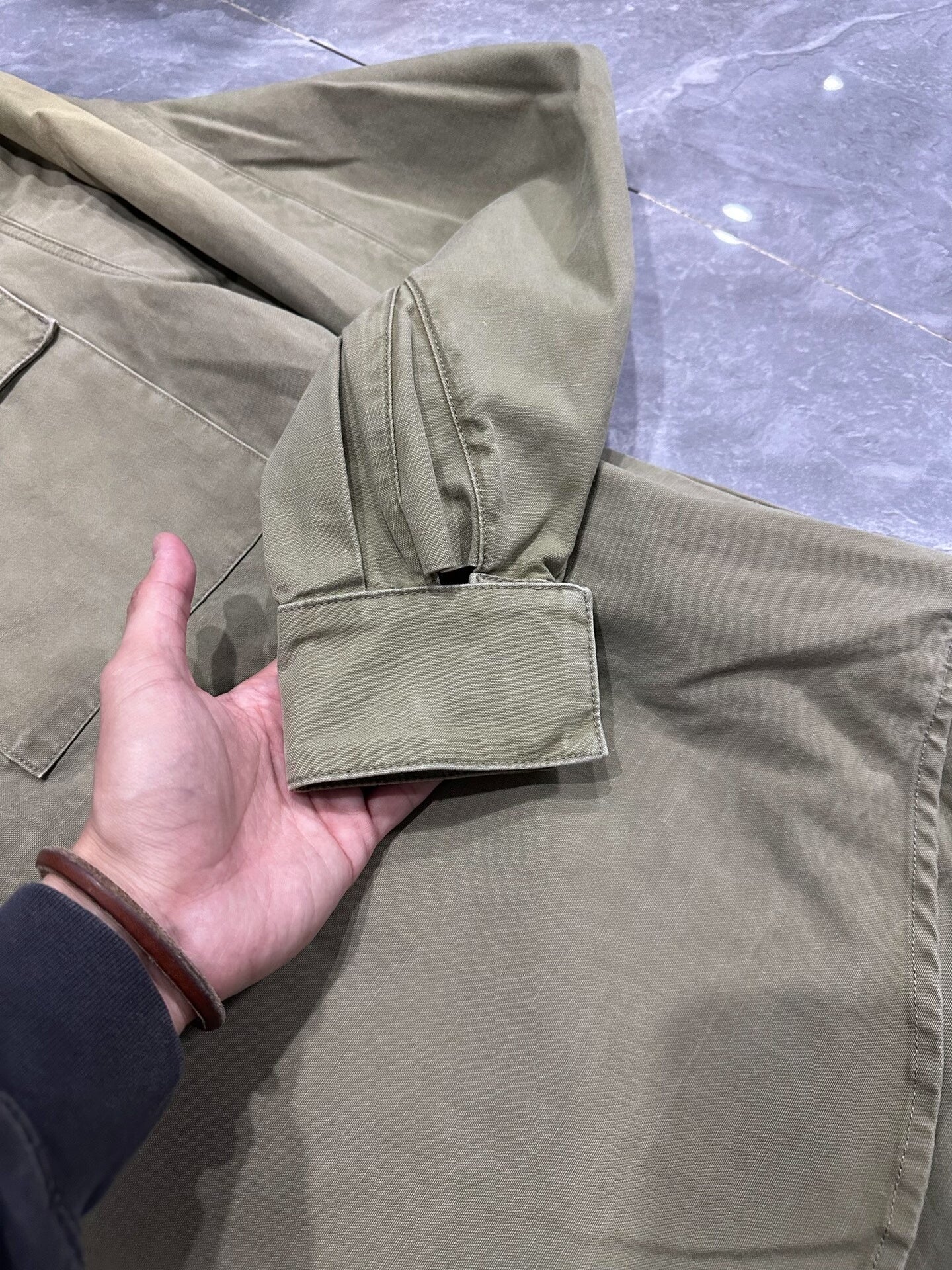 Fear of God Olive Green Henley Shirt