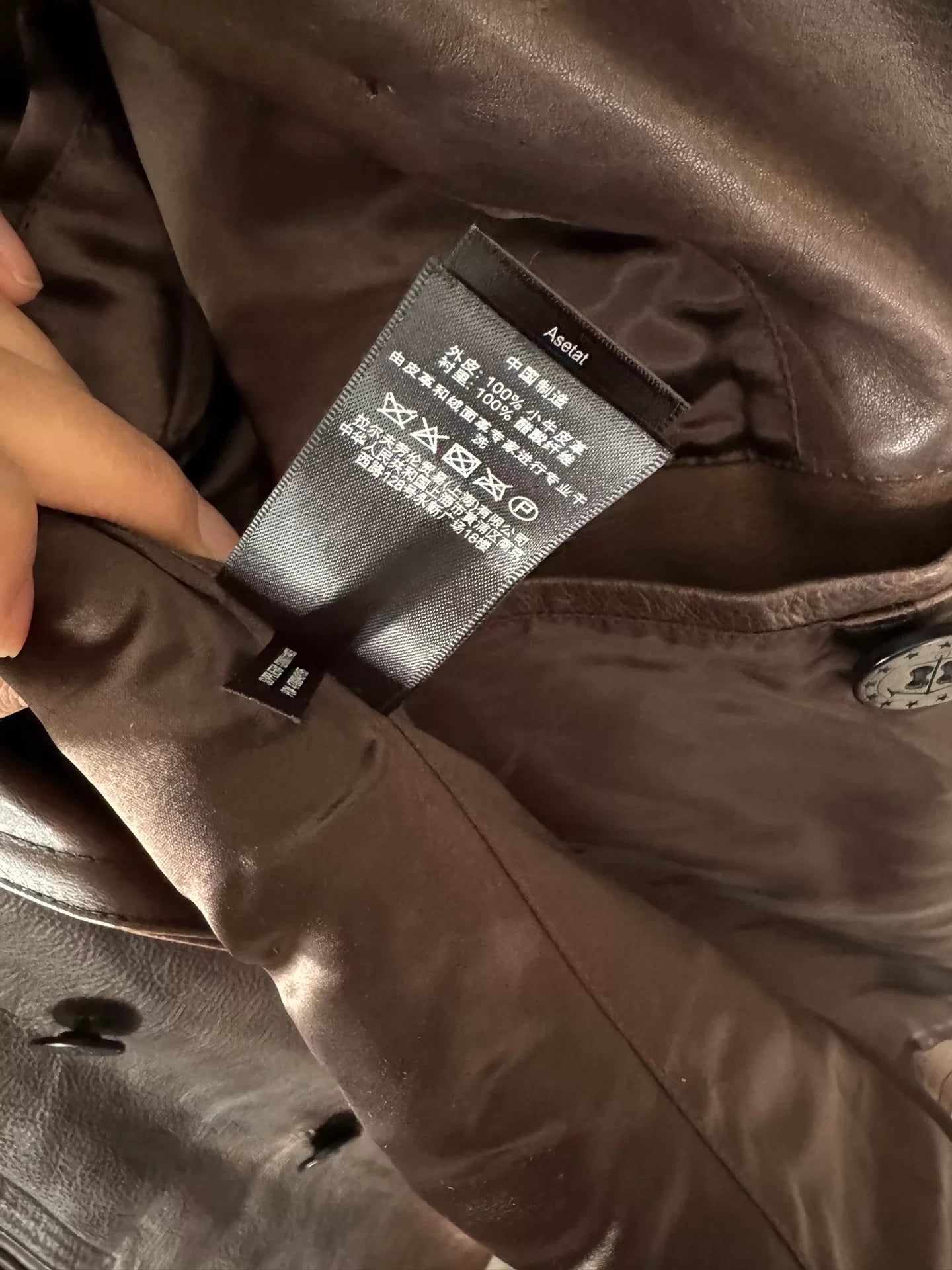 vintage rrl leather jacket in medium size