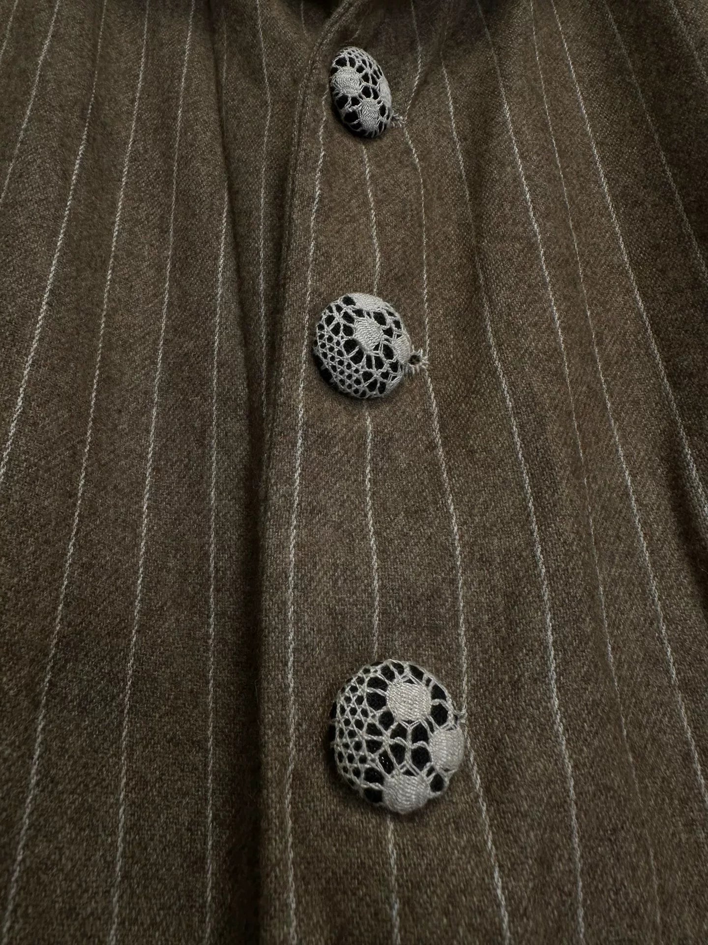 antique wool print coat by Geoffrey B SMALL