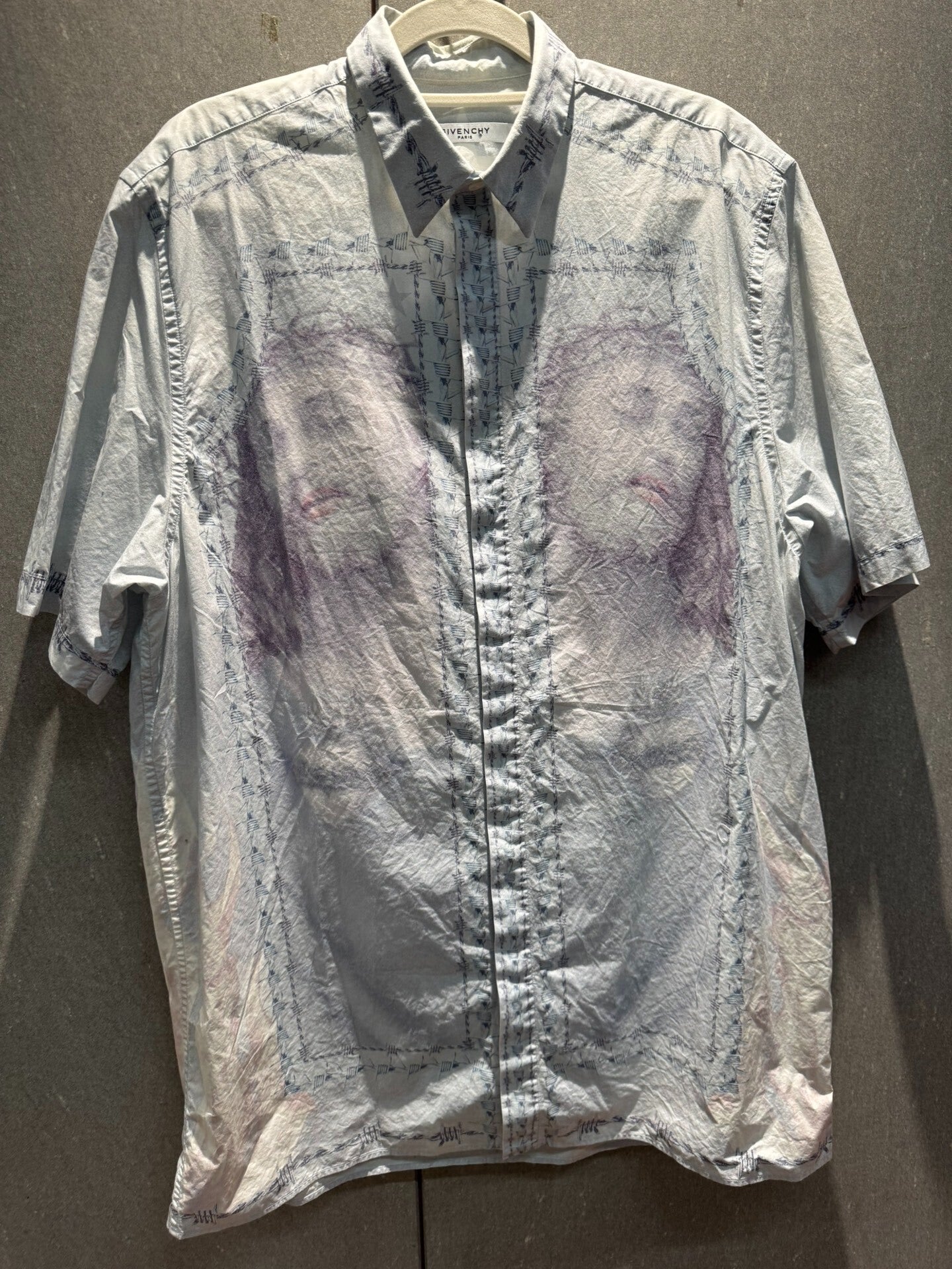 Givenchy Flame Shirt with Jesus Print
