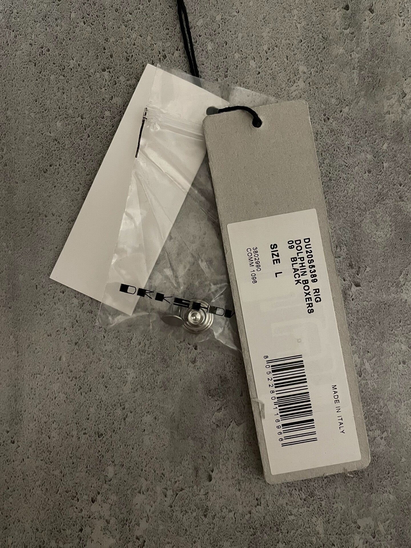 rick owens black shorts in condition