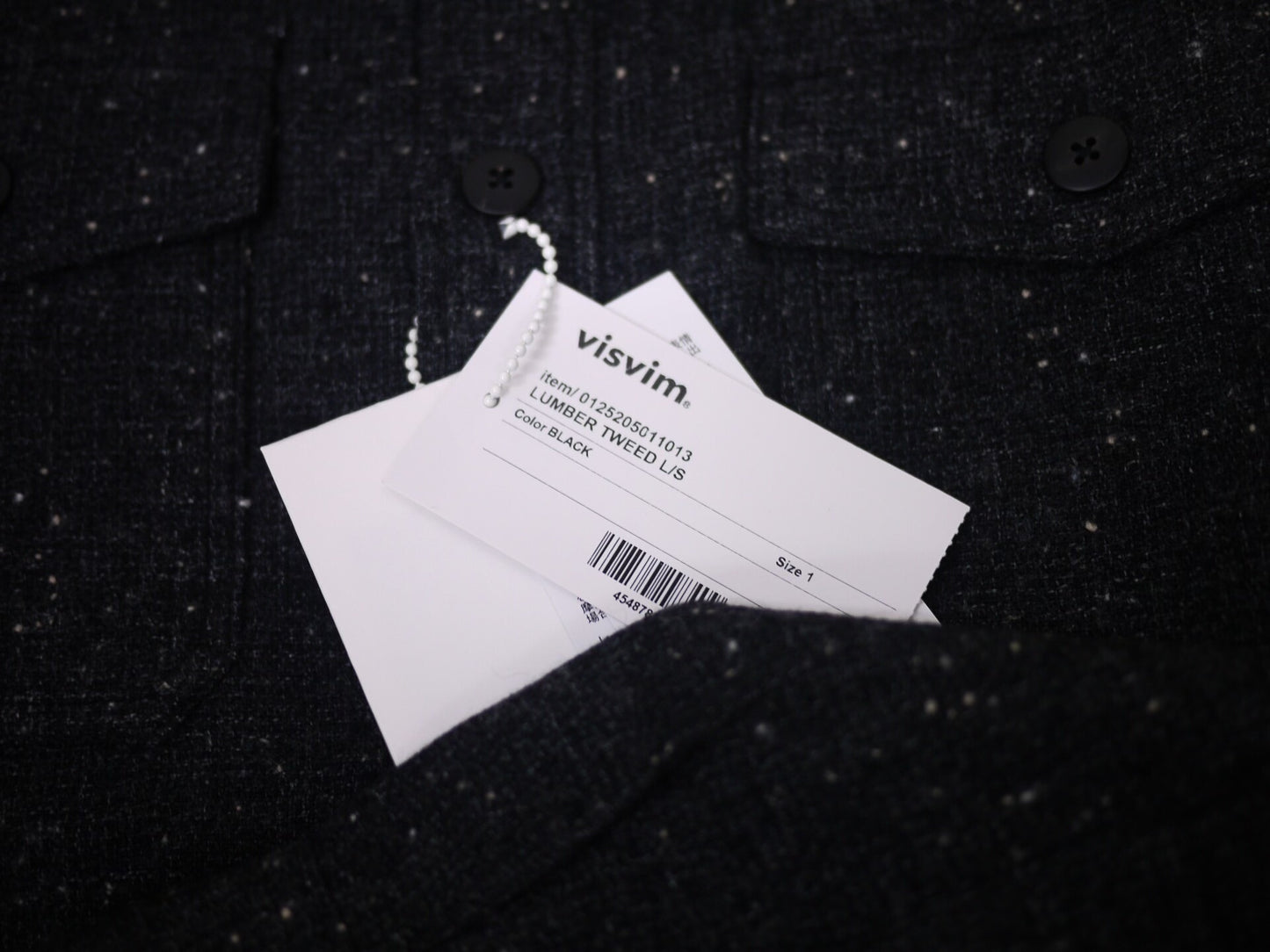 visvim lumber shirt in black