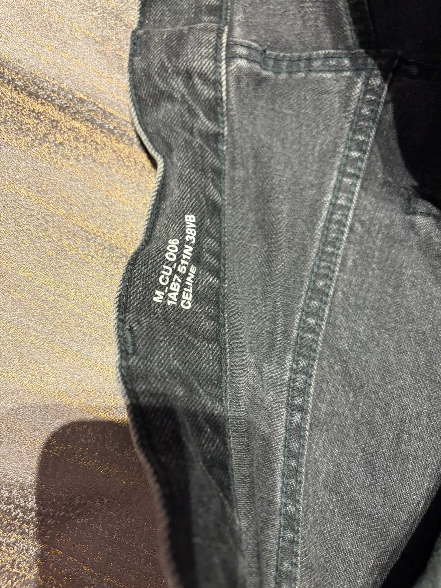 Celine Men's Gray-Black Denim Jeans Size 36