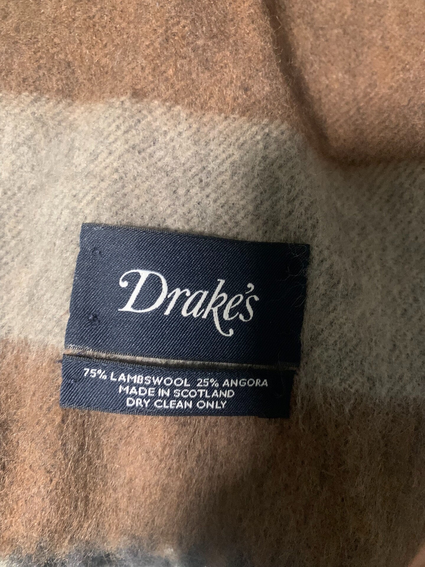 drakes wool angora rabbit hair scarf