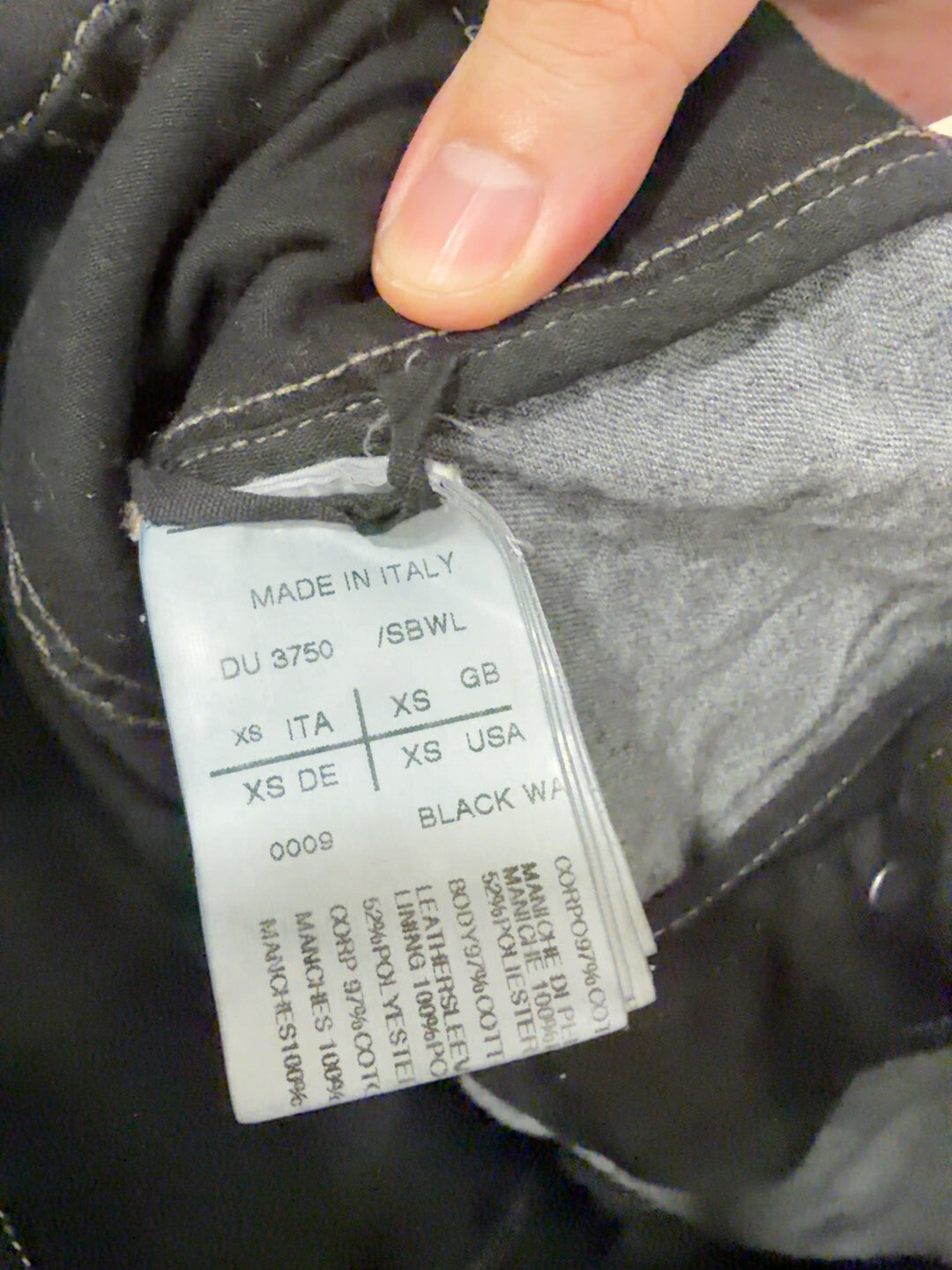 Rick Owens Black Asymmetrical Jacket