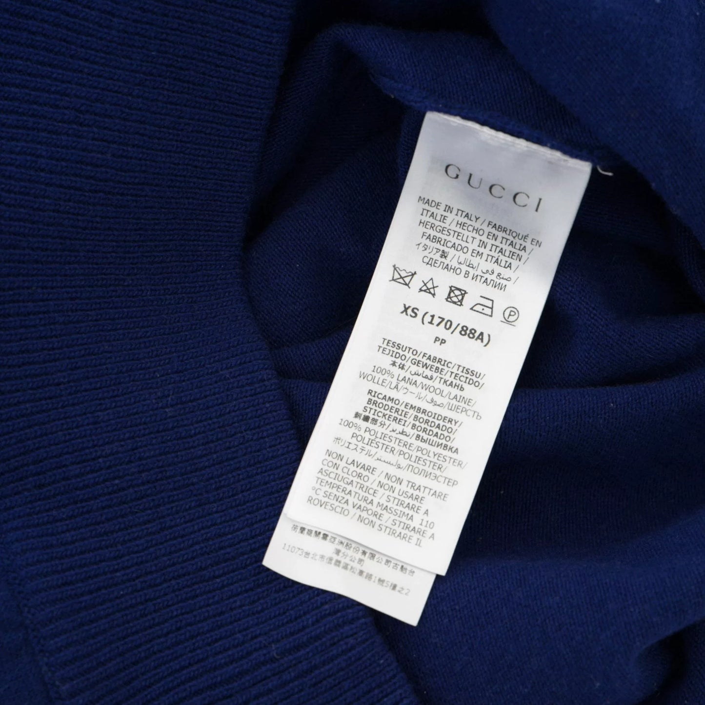 adidas x gucci wool sweatshirt navy blue