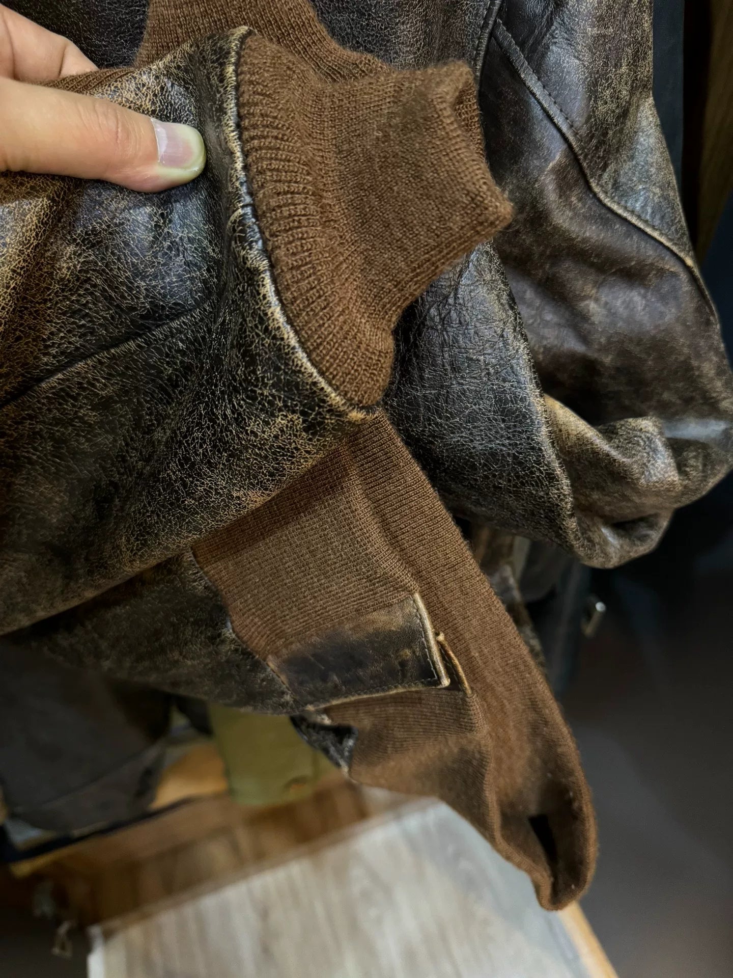 real mccoy rrl vintage leather jacket