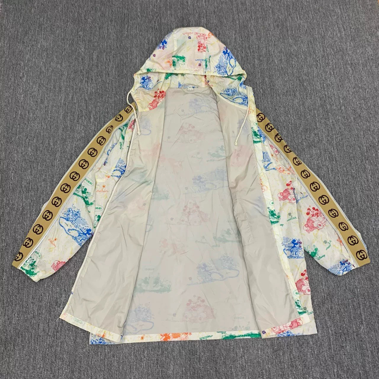 gucci x disney white reflective jacket