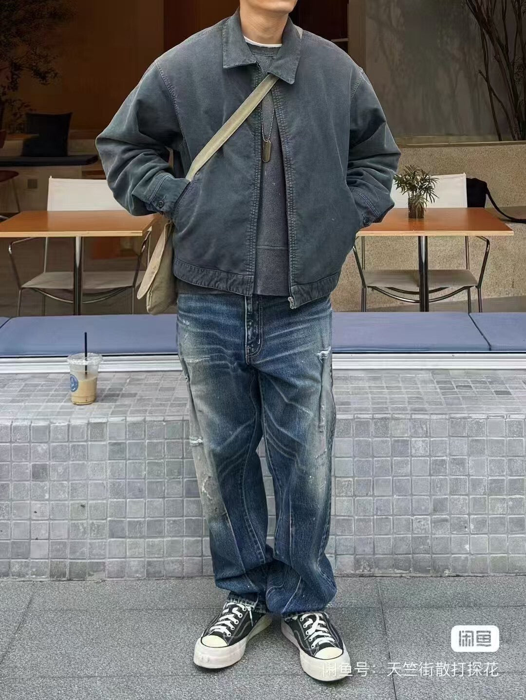 visvim ss journeyman pants tacked damaged denim