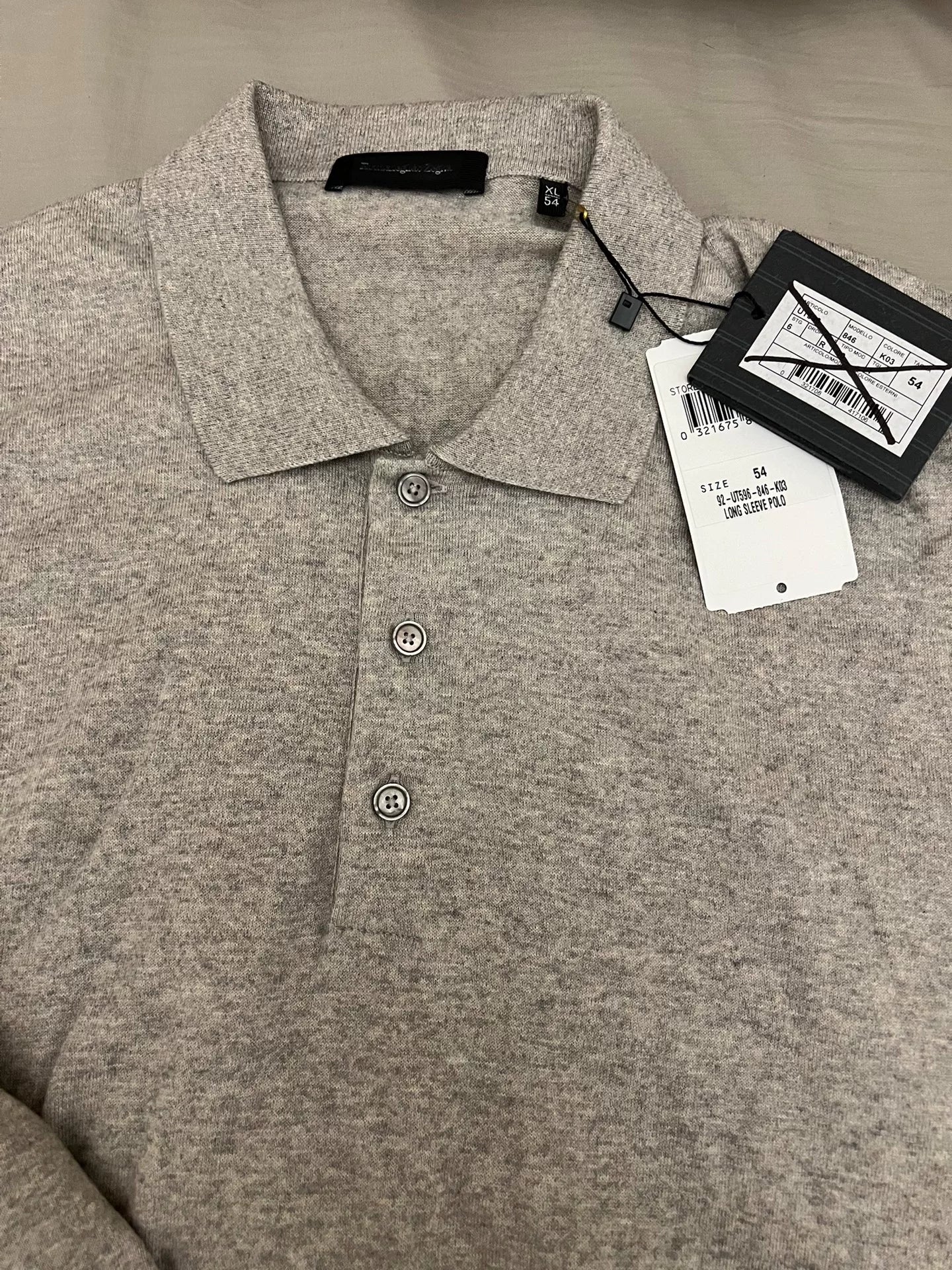 Ermenegildo Zegna Gray Polo Sweater