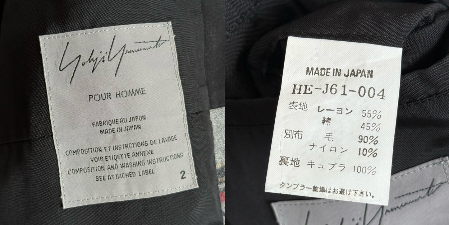Yohji Yamamoto Plaid Coat